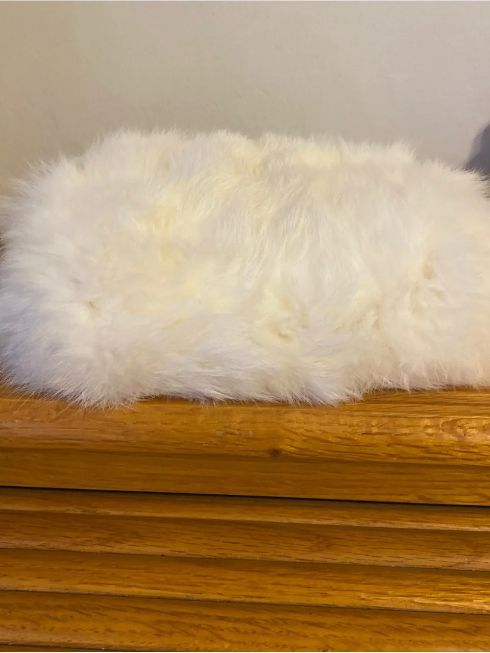 Vintage 50’s White Rabbit Fur Childrens Hand Muff